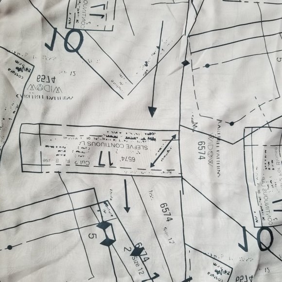 Widow Tunic - Atelier Printed Chiffon Tan Sheer - Picture 3 of 6